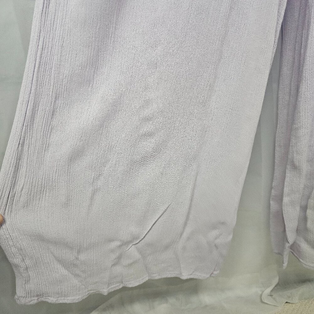 Caren Forbes Lavender Floral Jumpsuit Coquette Crop Wide Leg Bohemian L - Picture 8 of 15